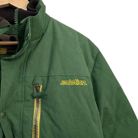 Solstice Oregon Men's Green Down Filled Microshed Zip Snap Ski Jacket Size M - Picture 9 of 10